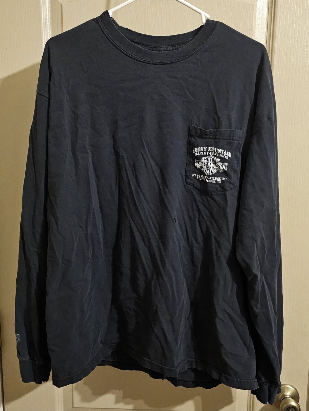 Harley Davidson Distressed Worn In XL Long Sleeve The Dragon 318 Curves In 11 Mi
